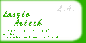 laszlo arleth business card